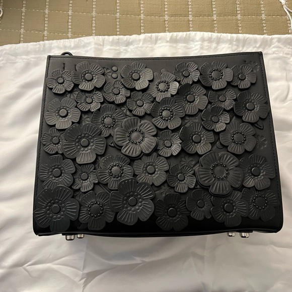 Coach Rogue 30 w Tea Rose Matte Black NWT - Picture 2 of 9